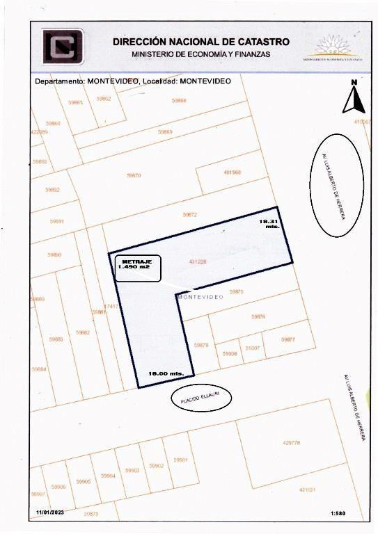 * POCITOS : FRENTE AL SHOPPING FABULOSO TERRENO 1.500 M2