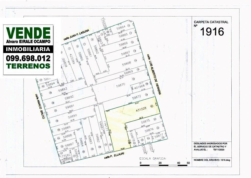 * POCITOS : FRENTE AL SHOPPING FABULOSO TERRENO 1.500 M2