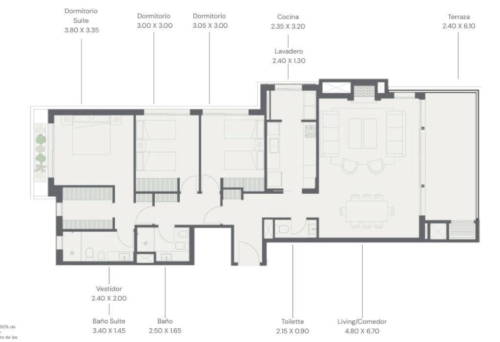 ESTRENE APARTAMENTO DE 3 DORMITORIOS EN PARQUE MIRAMAR