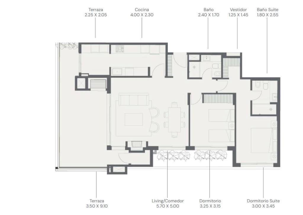 ESTRENE PENTHOUSE DE 2 DORMITORIOS EN PARQUE MIRAMAR