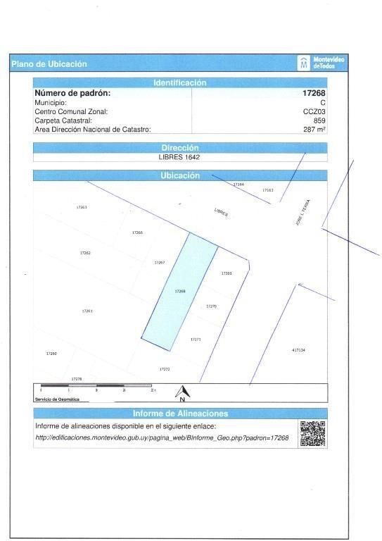 * ZONA A N V FRENTE X 2  CALLES 412 m2 Alt. 16.50 m2
