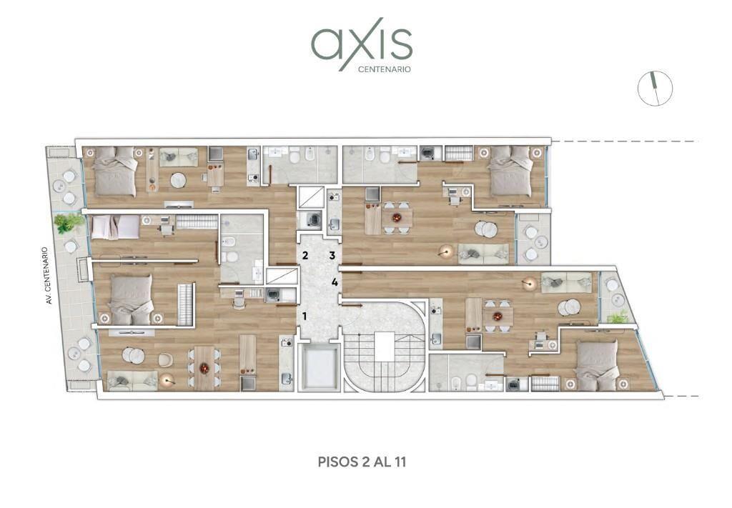 Axis Centenario | Venta apartamento nuevo de 2 dormitorios