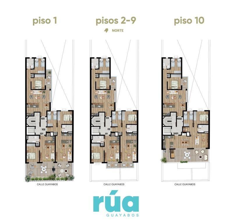 Rúa Guayabos | Apartamento nuevo en venta 2 dormitorios
