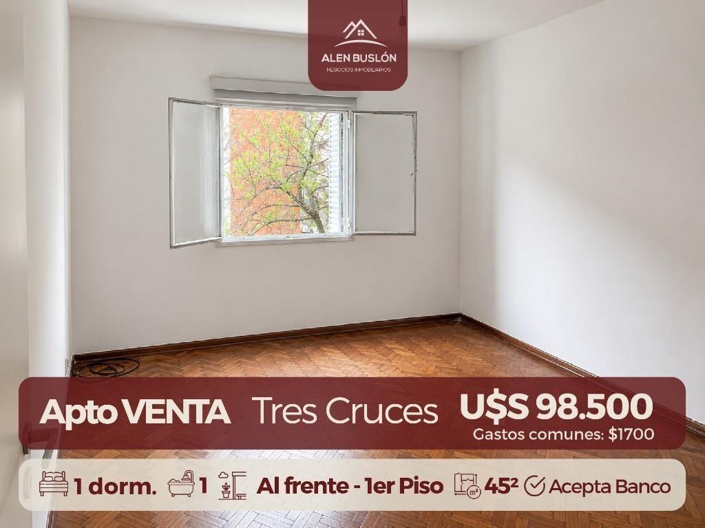 Apartamento Venta De 1 Dormitorio Al Frente TRES CRUCES