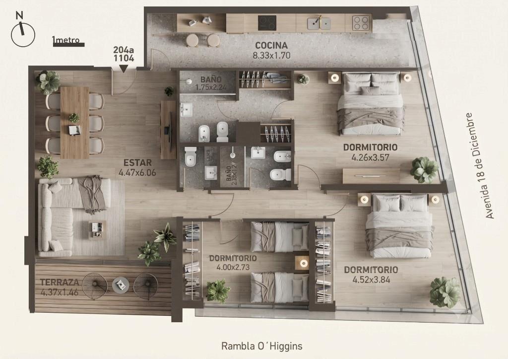TORRE ARENAS - APARTAMENTO DE 3 DORMITORIOS - FRENTE AL MAR