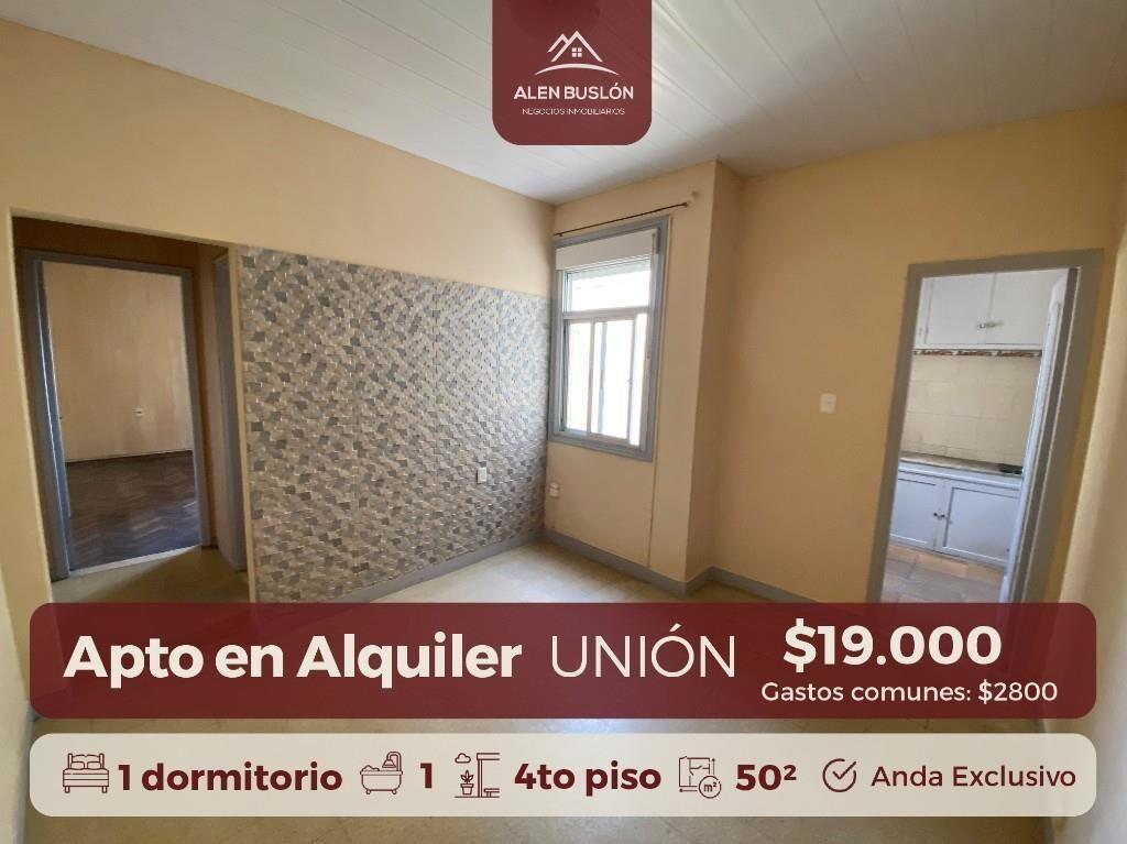 Apartamento Alquiler Union 1 Dormitorio 4to Piso Con Ascenso