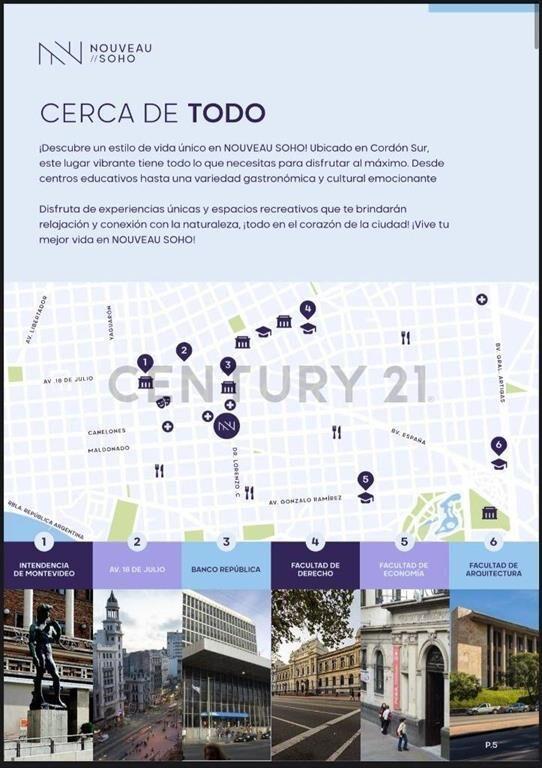 1 dormitorio con cochera, renta asegurada 2026, Cordón Su...