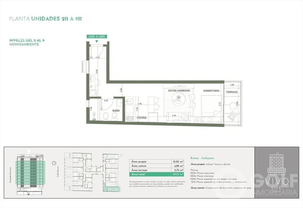 VENTA DE APARTAMENTO MONOAMBIENTE EN CORDON
