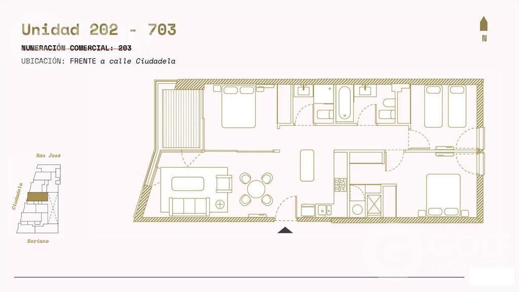 Venta de apartamento 3 dormitorios con balcón en Ciudad Vie