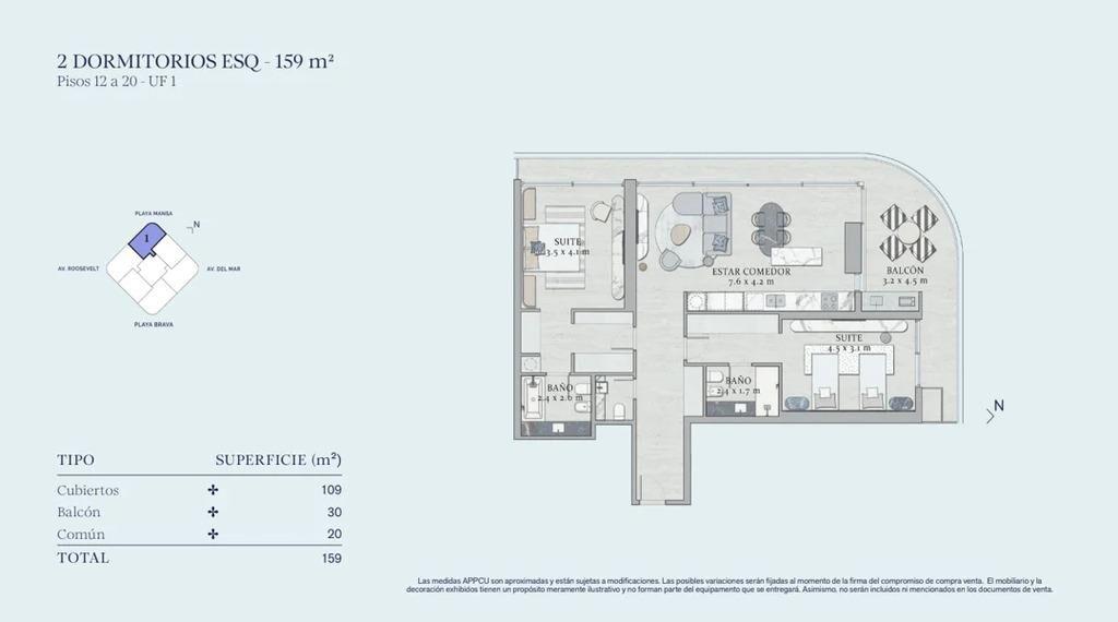 Venta apartamento 2 dormitorios y 2 baños en SLS, Punta del