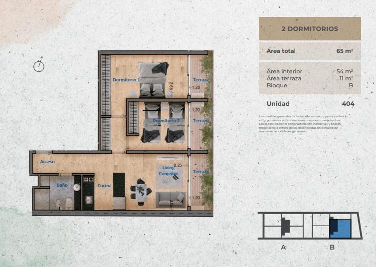 Venta Apartamento 2 Dormitorios en Pocitos nuevo