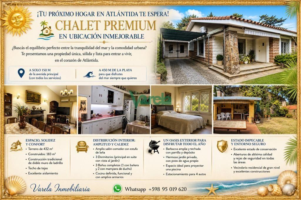 Residencia 3 dormitorios, 3 baños en Atlantida