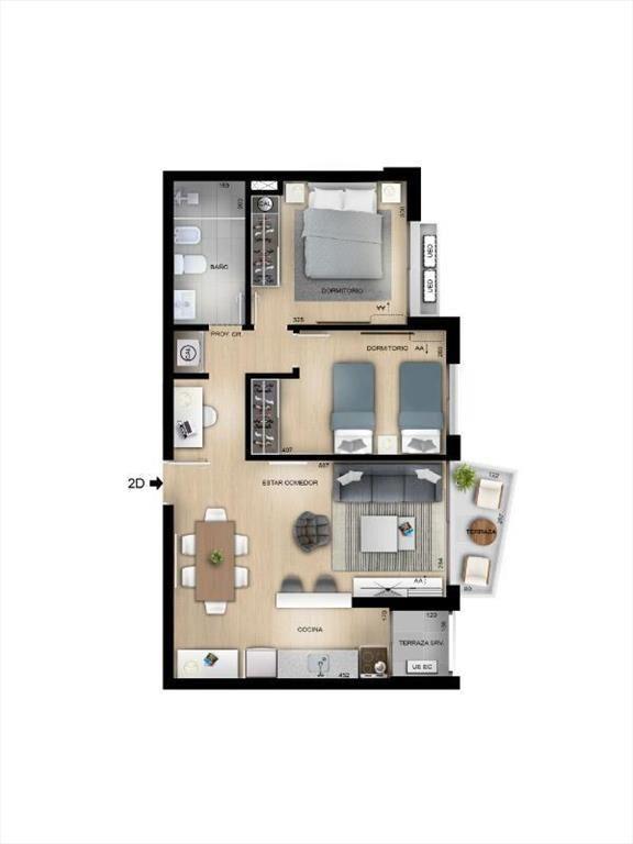 Vendo apartamento 2 dormitorios, Aguada