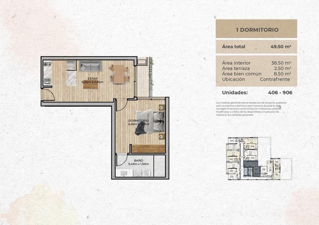 Venta Apartamento 1 Dormitorio en Centro (Montevideo)