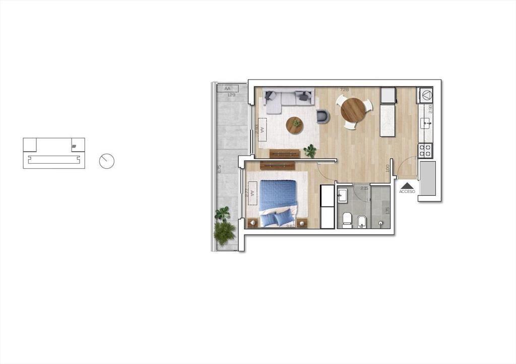 Venta apartamento un dormitorio en Capurro - 3009A