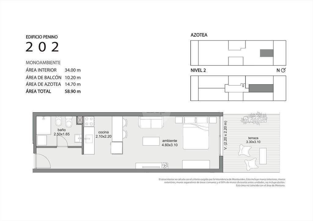 Venta Apartamento Monoambiente, Unión