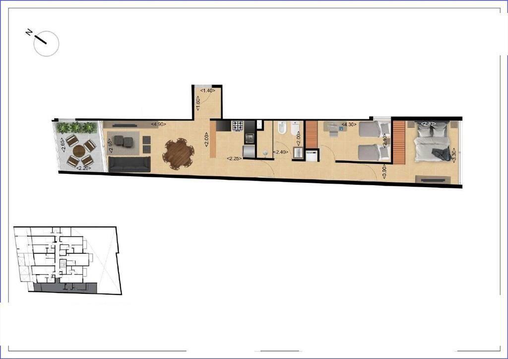 Apartamento de dos dormitorios en venta en Tres Cruces - 10