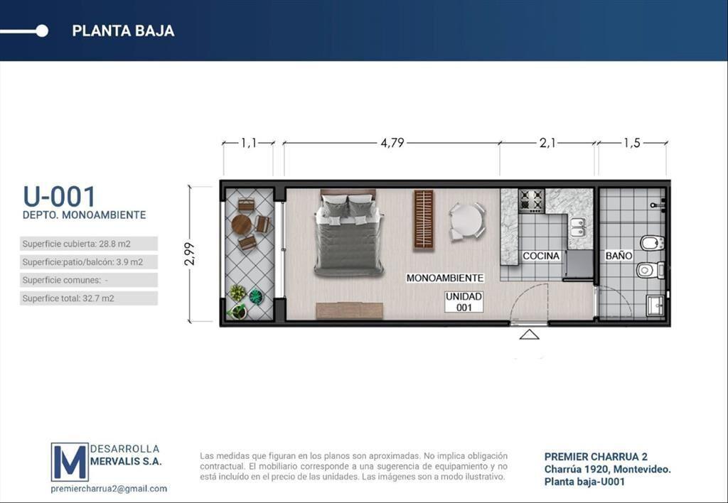 Oportunidad Inversión Monoambiente con Terraza al Frente