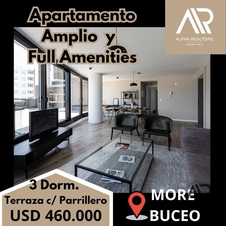 Apartamento 3 dorm. y terraza con parrillero en venta. B...