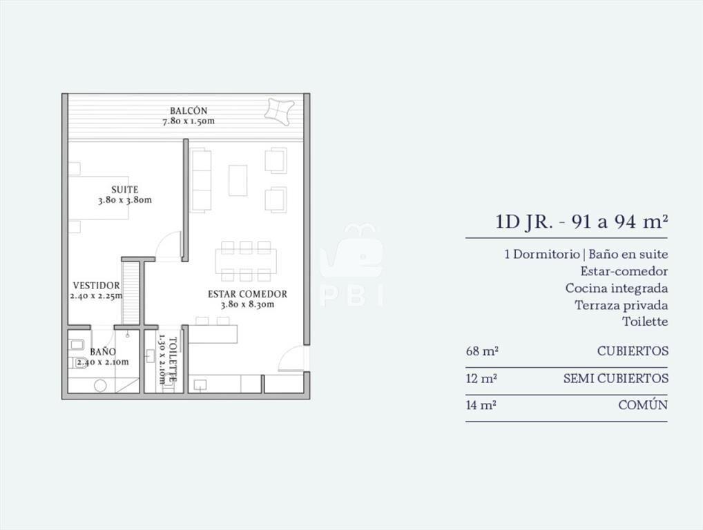 Venta apartamento 1 Dormitorio, Playa Brava - SLS - Ref : P