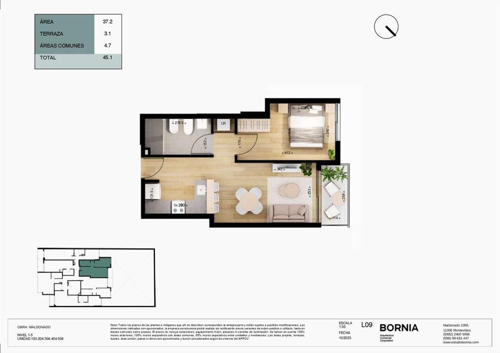 Venta Apartamento 1 Dormitorio en Cordon