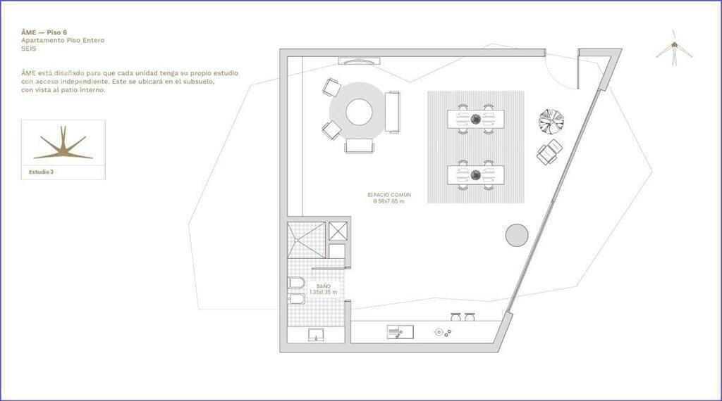 Apartamento de cuatro dormitorios y estar en venta en Puert