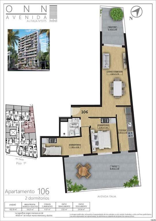 Apartamento 1 dormitorios La Blanqueada