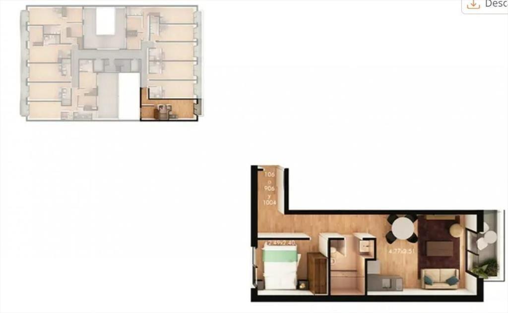 VENTA APARTAMENTO 1 DORMITORIO POCITOS EN OBRA