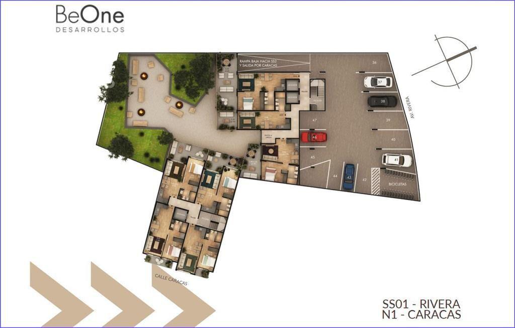Apartamento de un dormitorio en venta en Buceo - 103B