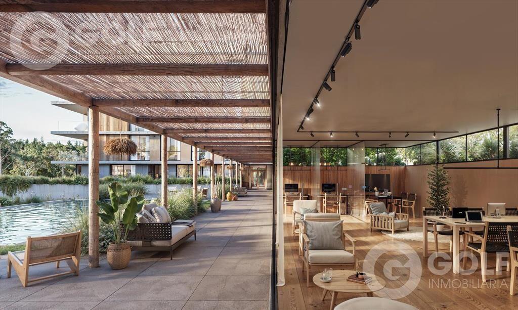 Venta apartamento dos dormitorios con jardin en La Barra, M