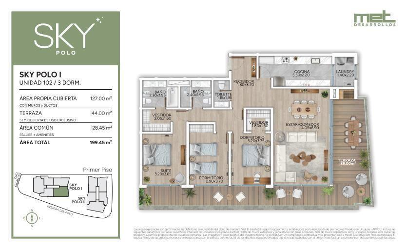 Venta Duplex PentHouse 3 Dormitorios en Carrasco