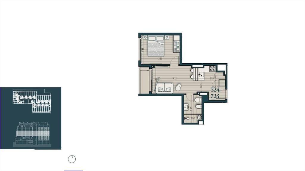 Venta apartamento de un dormitorio en Parque Rodó - 724
