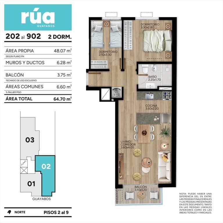 Venta Apartamento 2 Dormitorios en Cordon