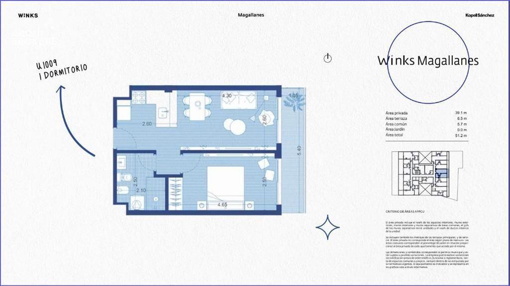 Venta apartamento un dormitorio en Palermo - 1009