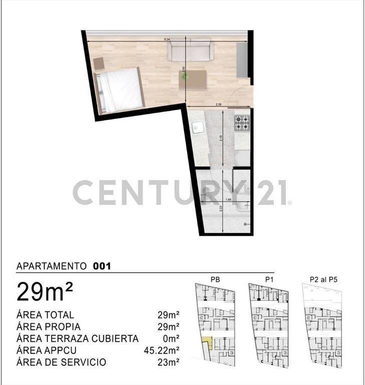 Monoambiente a Estrenar/Prox.Bv.Artigas/3 Cruces/52m2/Ent...