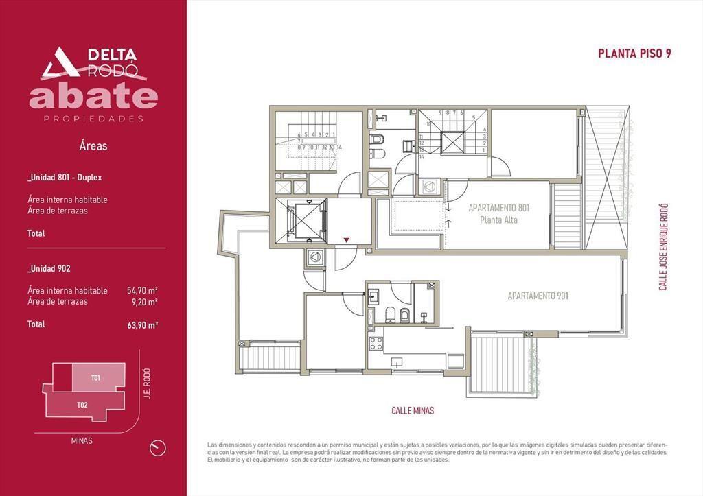 Venta apartamento 2 Dormitorios en Cordón con balcón al fre
