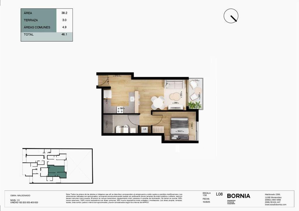 Venta Apartamento 1 Dormitorio en Cordon