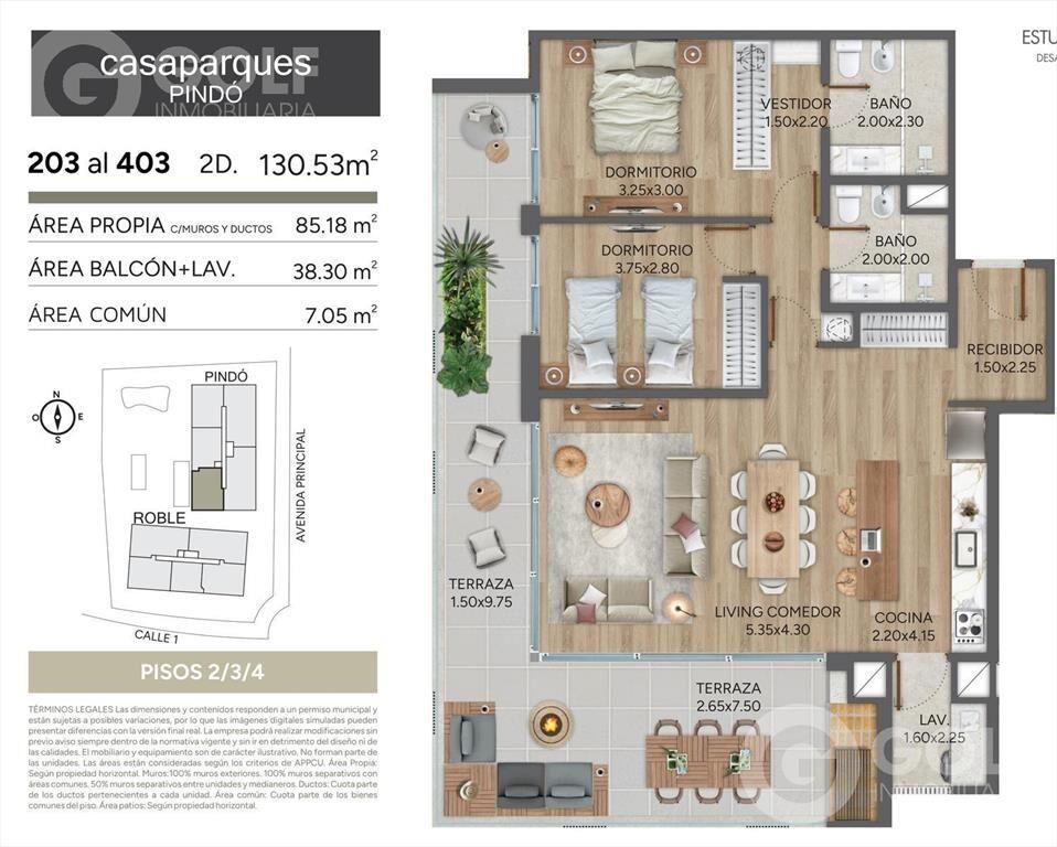 Venta apartamento en Barrio Parques - Carrasco Norte CASA P