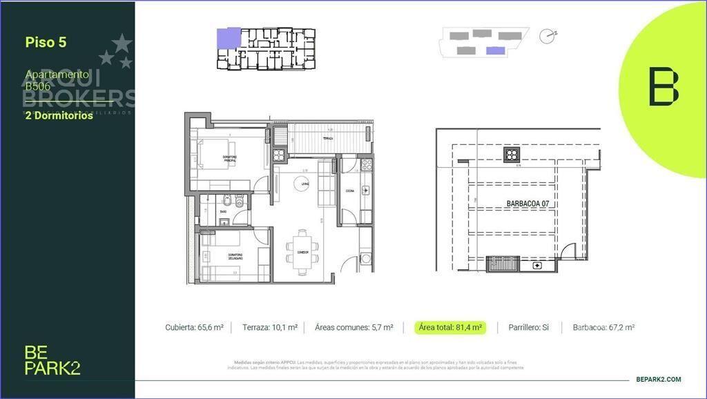 Apartamento penthouse de dos dormitorios en venta en Parque