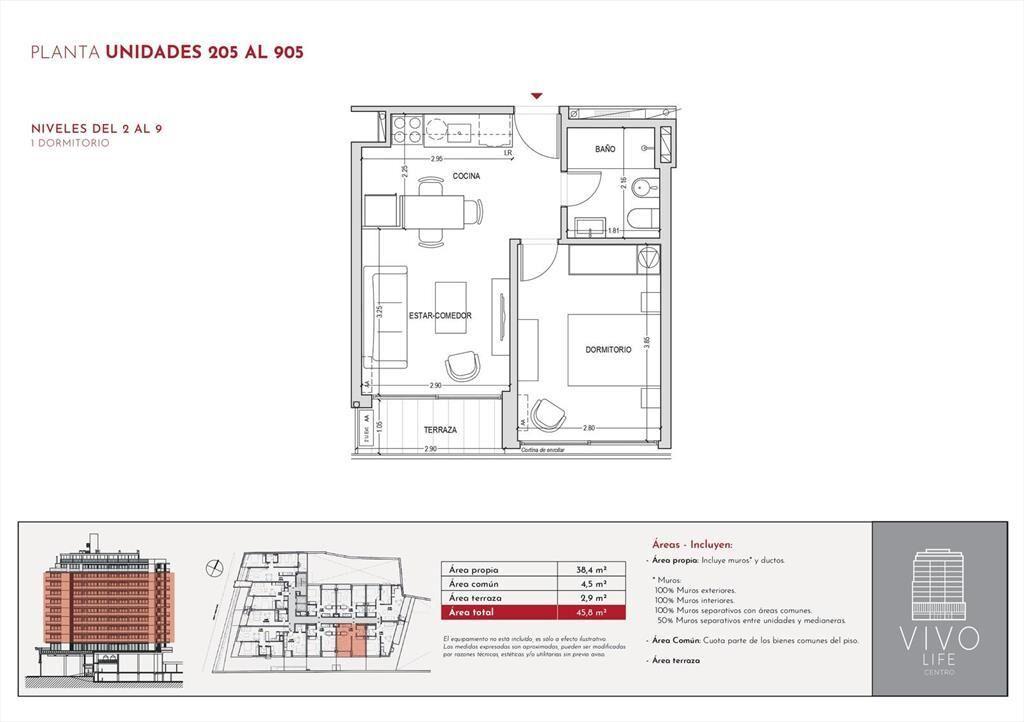 Venta Apartamento 1 Dormitorio en Centro