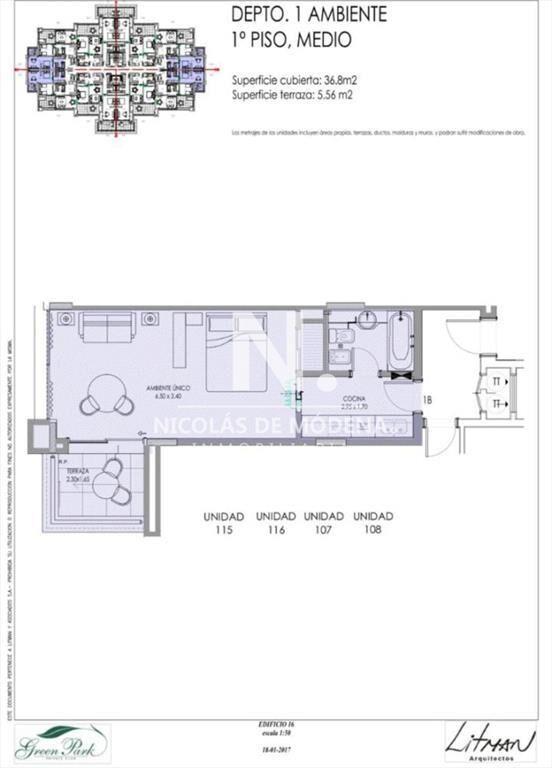 Apartamento en venta Monoambeinte en Complejo