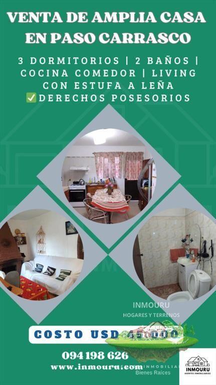Venta de amplia casa en Paso Carrasco