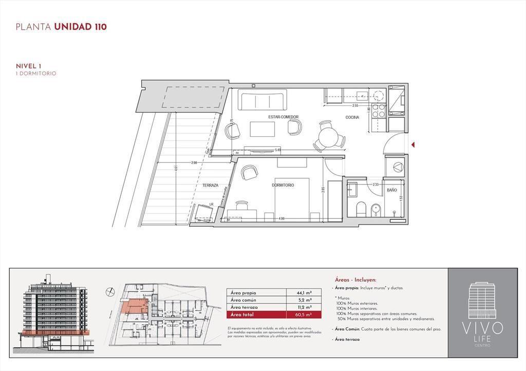 Venta Apartamento 1 Dormitorio en Centro