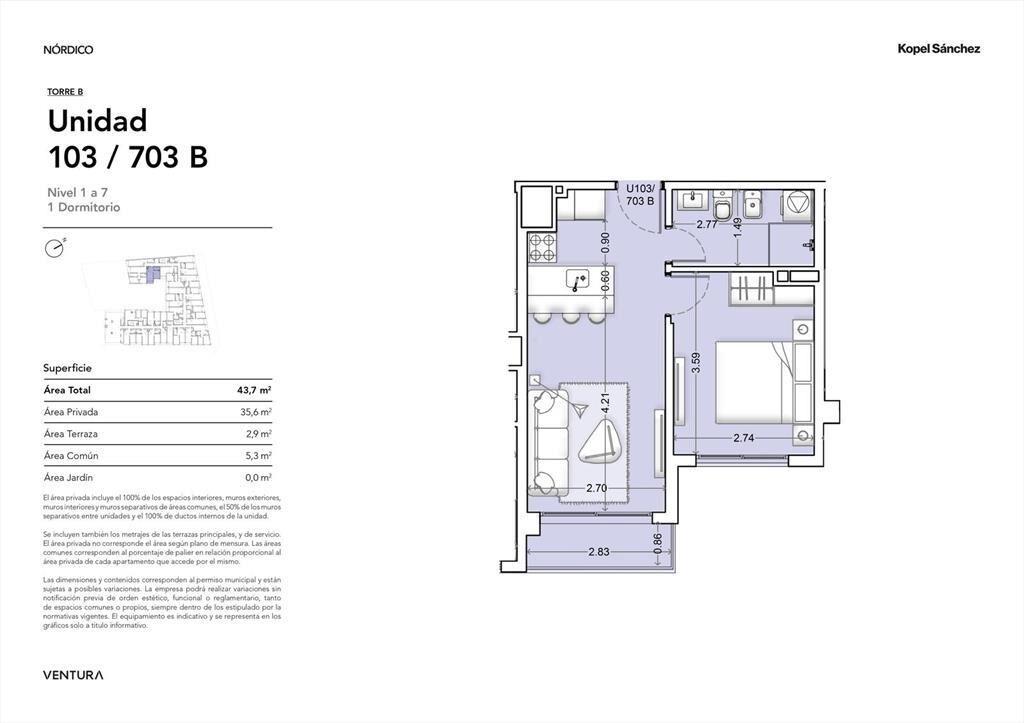 Venta Apartamento 1 Dormitorio en La Blanqueada