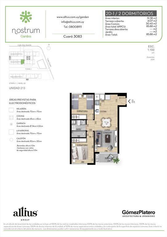 VENTA 2 DORMITORIOS NOSTRUM GARDEN PRADO