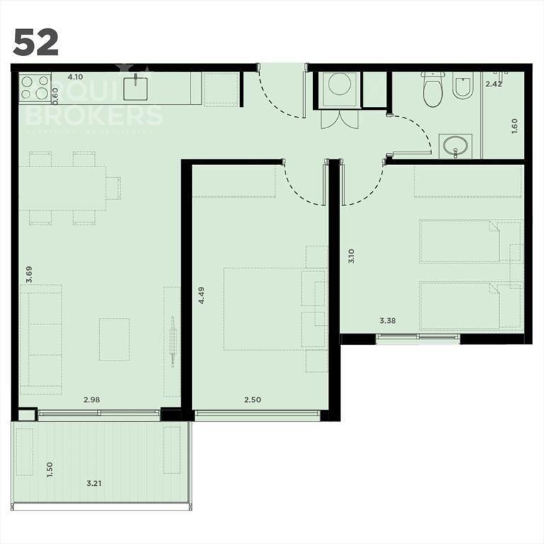 Apartamento de dos dormitorios en venta en La Blanqueada -
