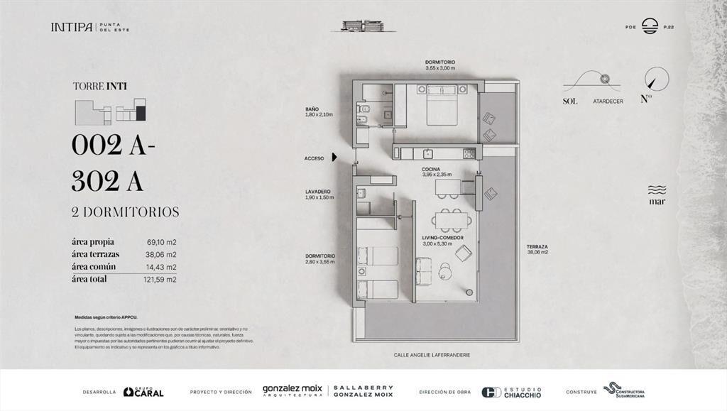 APARTAMENTO EN VENTA 2 DORMITORIOS CON VISTA MAR