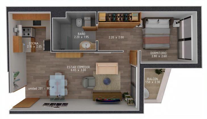 Apartamento -Apartamento 1 dormitorio, excelente para inver