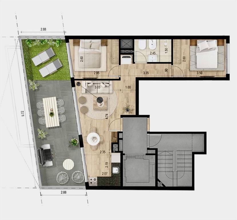 Venta Penthouse dos dormitorios con terraza cordon
