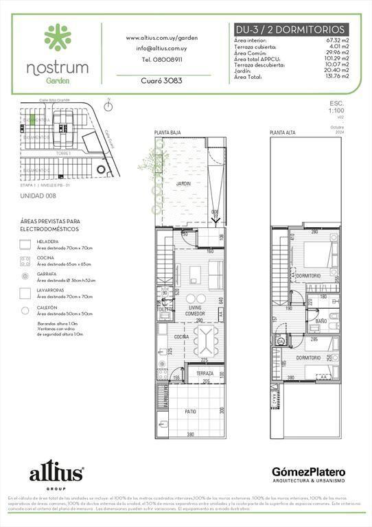 VENTA DUPLEX 2 DORMITORIOS NOSTRUM GARDEN